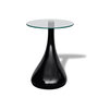 Voir la diapositive 3 : VIDAXL Table basse avec dessus de table en verre rond Noir brillant