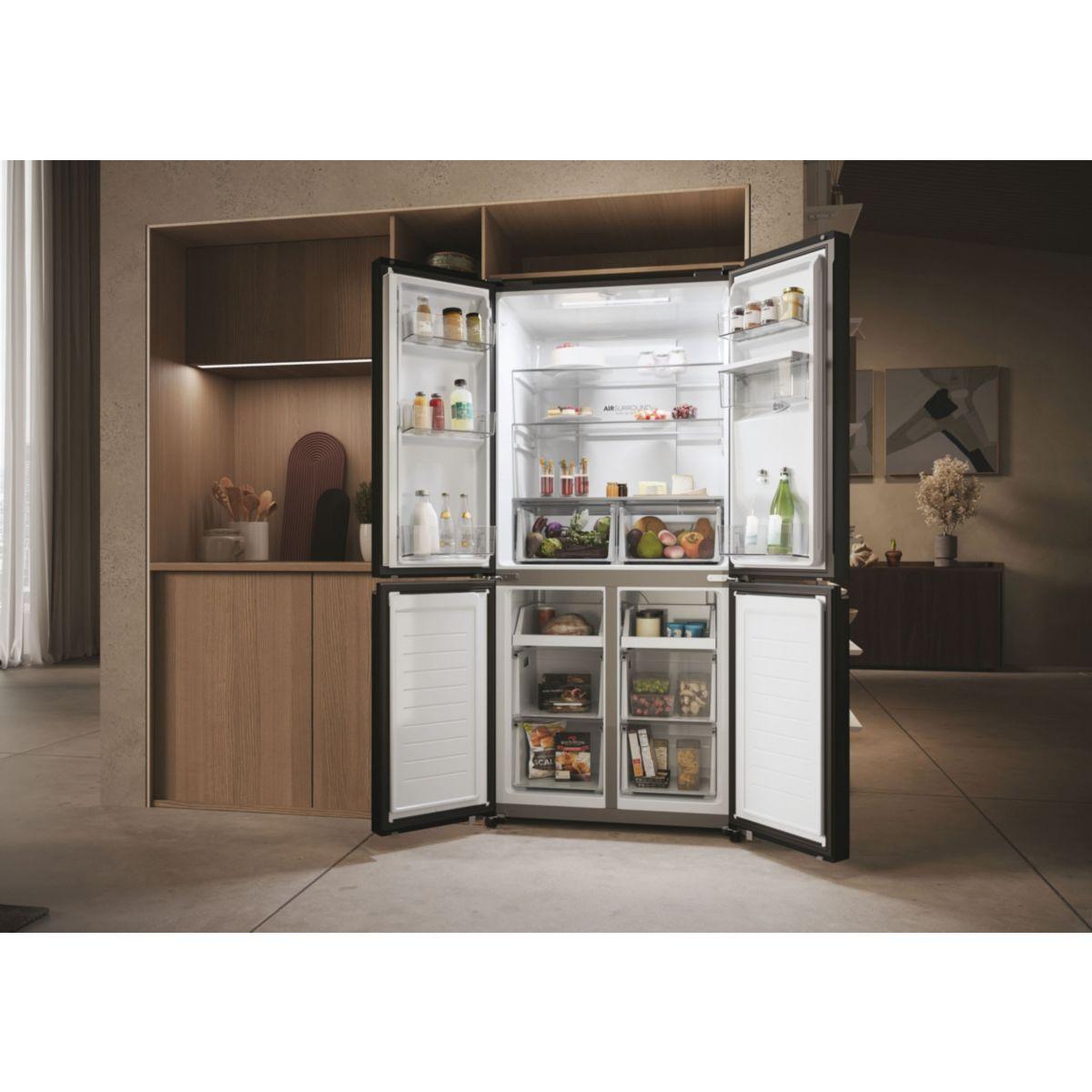 Voir la diapositive 3 : HAIER Réfrigérateur multi portes hcr3818ewpt