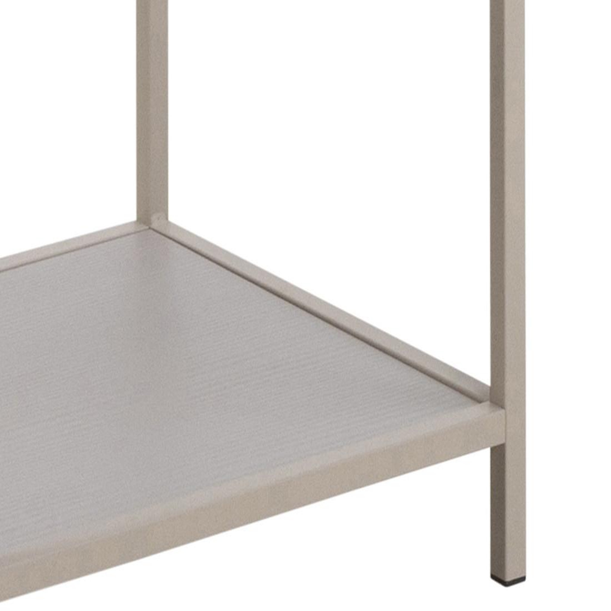Voir la diapositive 6 : LISA DESIGN Anthea - étagère filaire métal avec plaquage en effet bois blanchi - avec tiroirs - 77 cm - gris