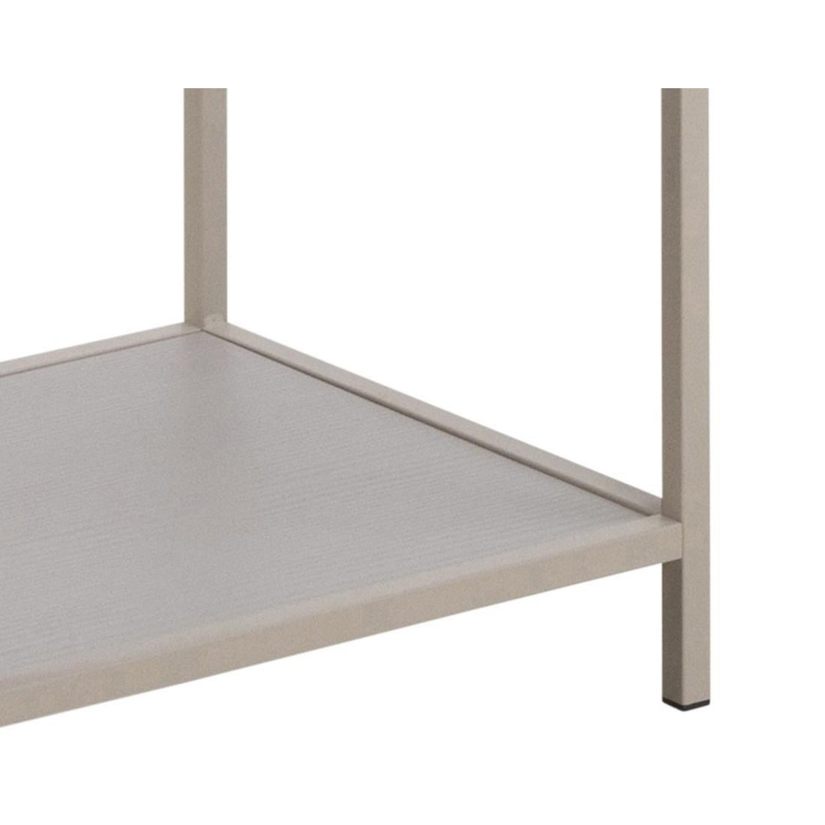 LISA DESIGN Anthea - étagère filaire métal avec plaquage en effet bois blanchi - avec tiroirs - 77 cm - gris