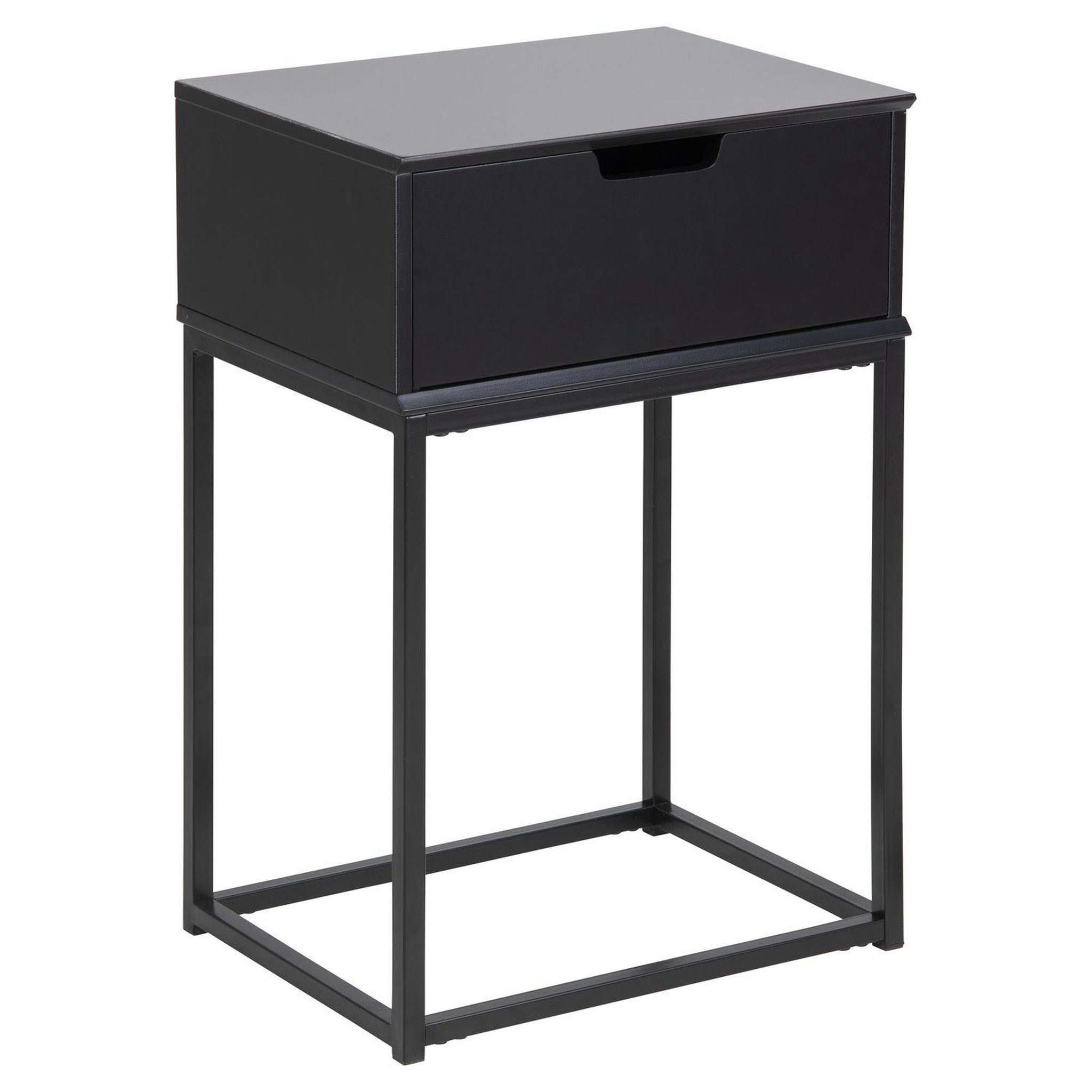 Voir la diapositive 1 : TOILINUX Table de chevet 1 tiroir en MDF et Métal
