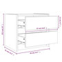 Voir la diapositive 6 : VIDAXL Tables de chevet 2 pcs blanc 40x31x35,5 cm bois de pin massif