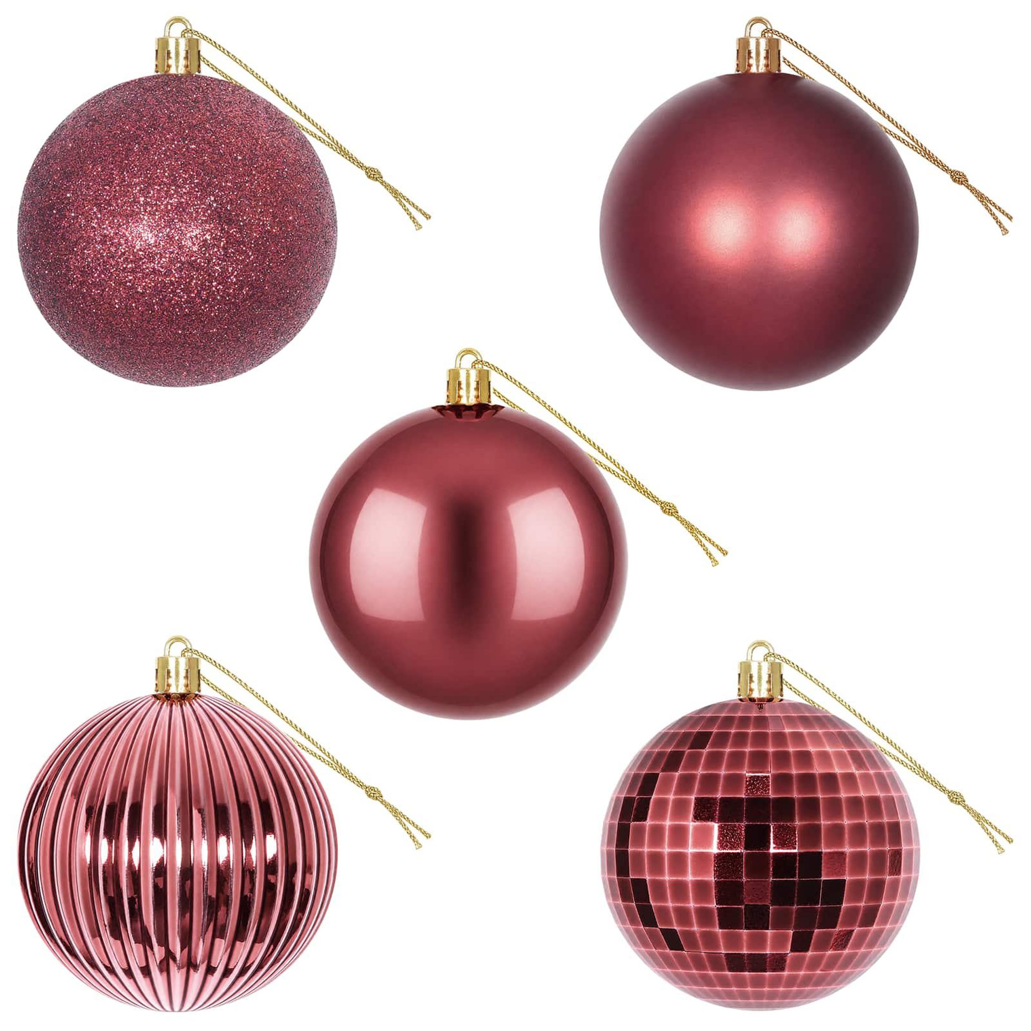 Voir la diapositive 5 : VIDAXL Ensemble de boules de Noël 50 pc Bordeaux Diam. 8 cm