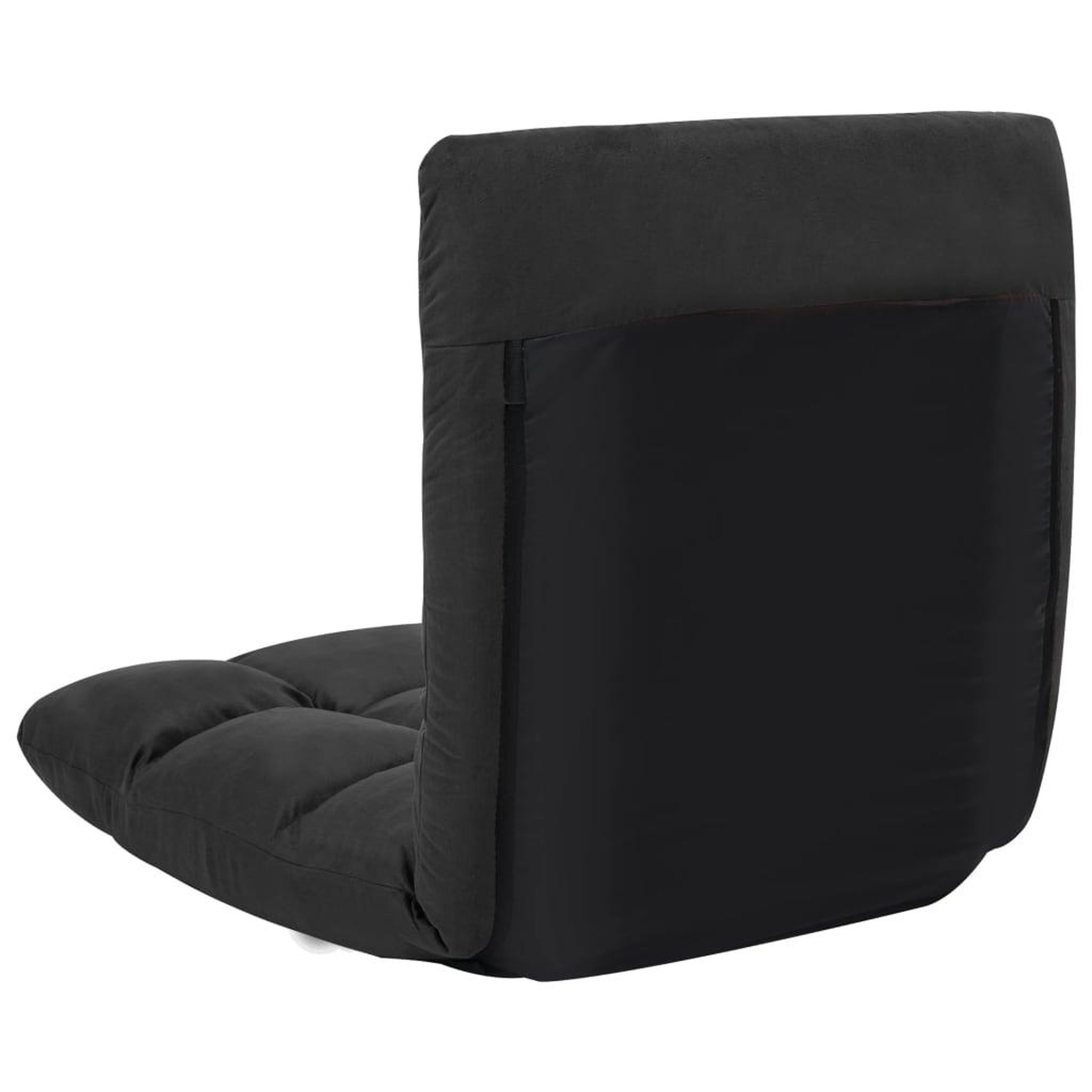 Voir la diapositive 5 : VIDAXL Chaise pliable de sol Noir Microfibre