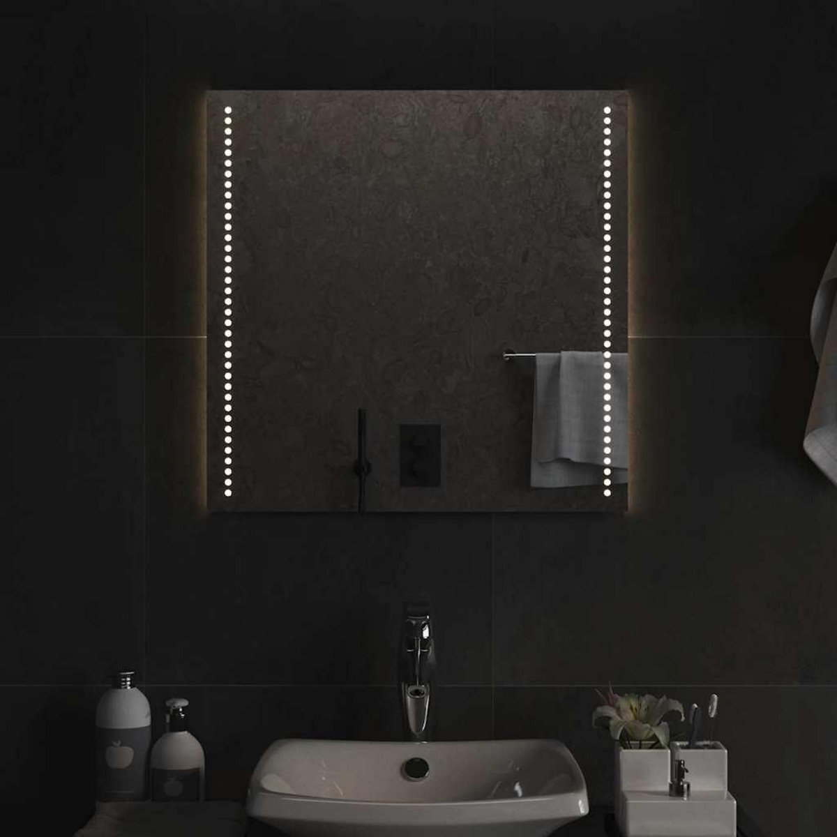 VIDAXL Miroir de salle de bain a LED 60x60 cm
