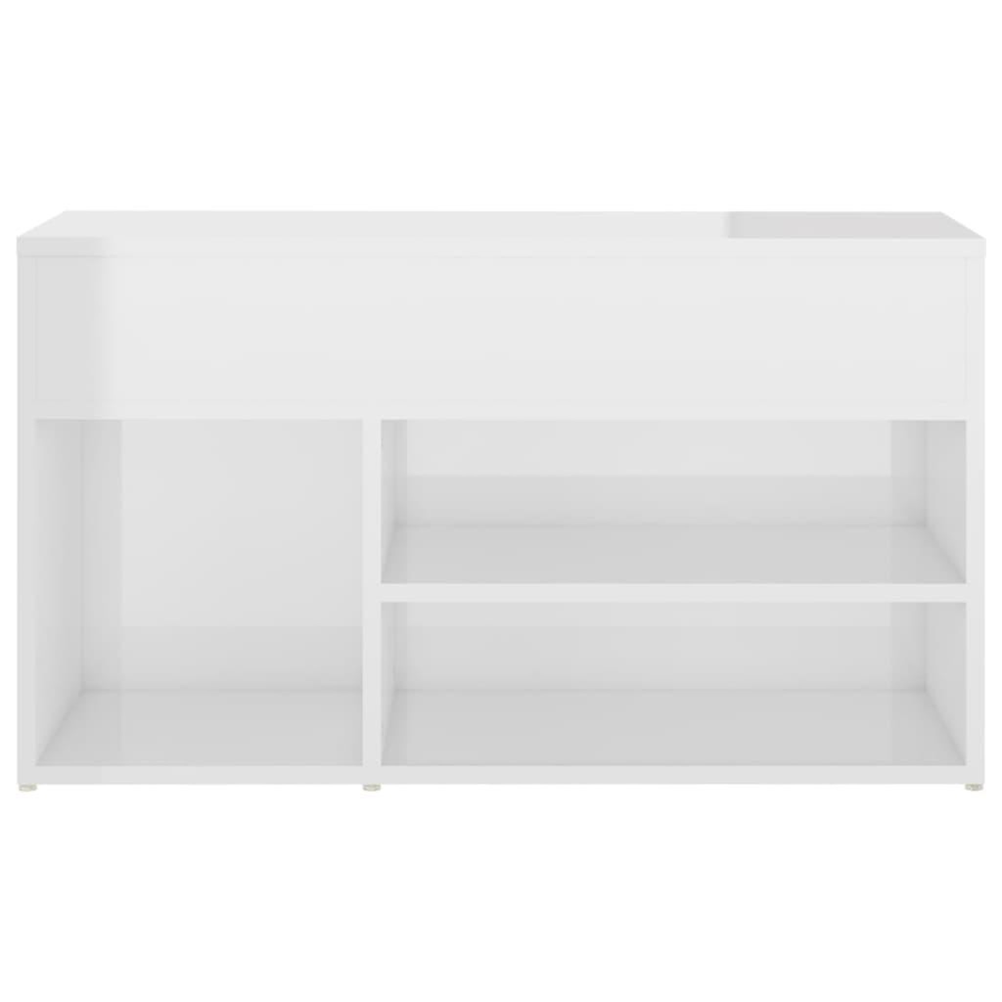 Voir la diapositive 4 : VIDAXL Banc a chaussures Blanc brillant 80x30x45 cm Bois d'ingenierie