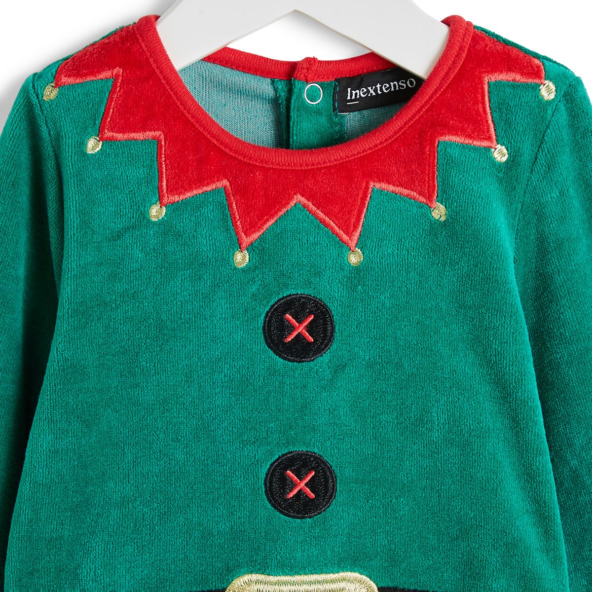 IN EXTENSO Dors bien velours de noël + bonnet bébé