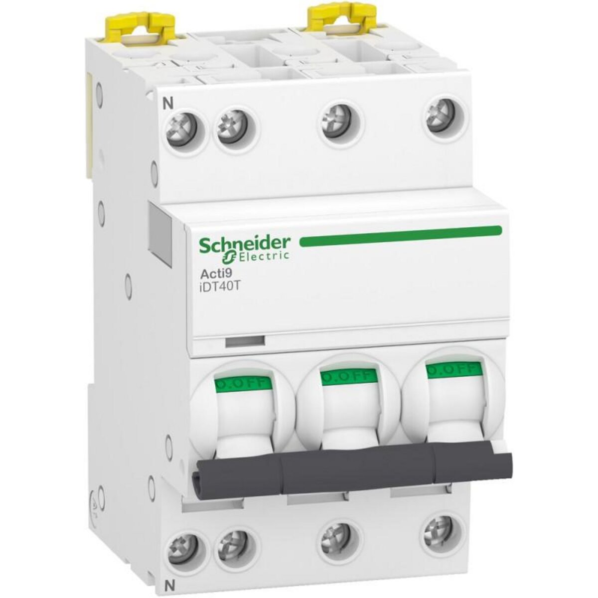 Schneider Electric Disjoncteur modulaire ACTI9 IDT40N 3P+N courbe C 6000A 10kA 20A SCHNEIDER ELECTRIC A9P24720