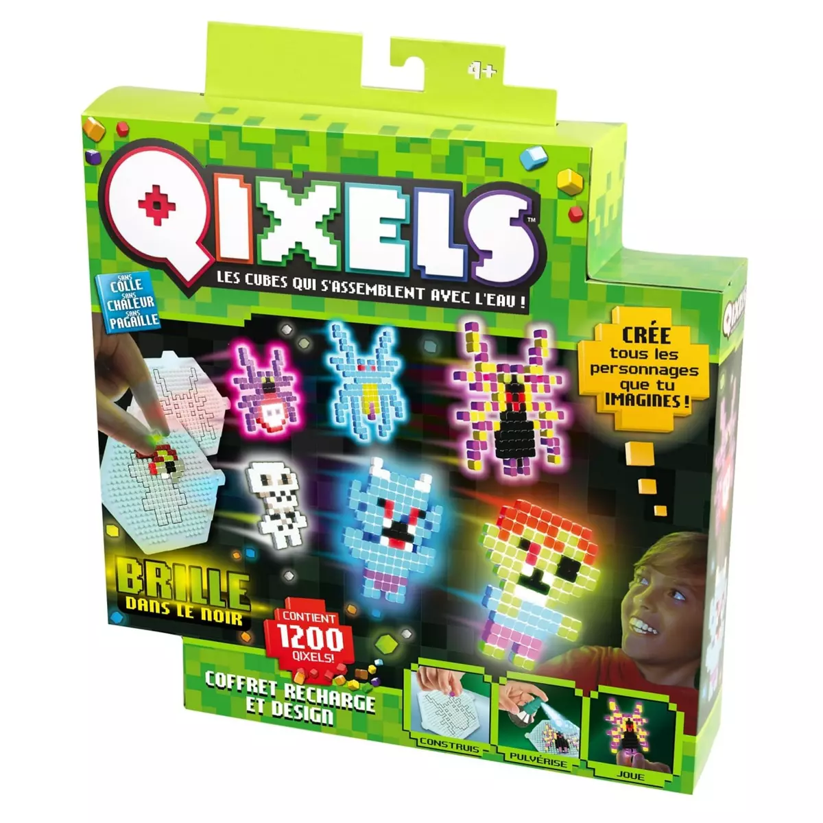 BAKUGAN Qixels - Kit recharges glow - 1200 cubes