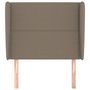 Voir la diapositive 3 : VIDAXL Tete de lit avec oreilles Taupe 103x23x118/128 cm Tissu