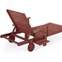 Voir la diapositive 3 : Habitat et Jardin Bain de soleil pliant en bois exotique  Tokyo  - Mohogany - Marron acajou - Lot de 4
