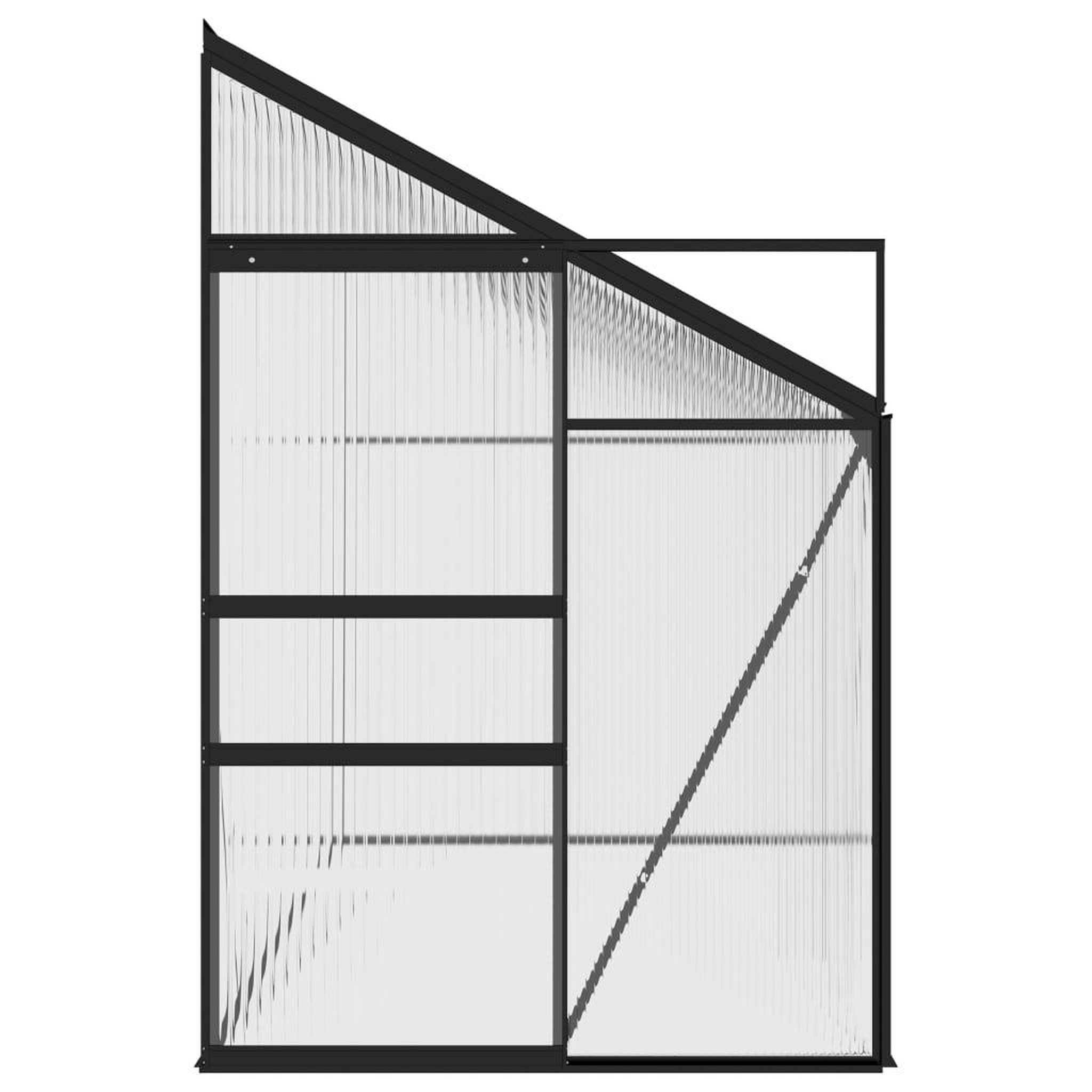 Voir la diapositive 4 : VIDAXL Serre Anthracite Aluminium 7,44 m³