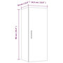 Voir la diapositive 6 : VIDAXL Armoire murale Chene fume 34,5x34x90 cm Bois d'ingenierie