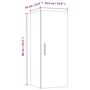 Voir la diapositive 6 : VIDAXL Armoire murale Chene fume 34,5x34x90 cm Bois d'ingenierie
