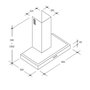Voir la diapositive 3 : Candy Hotte décorative murale 90cm 65db 571m3/h inox - cmb955x