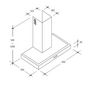 Voir la diapositive 3 : Candy Hotte décorative murale 90cm 65db 571m3/h inox - cmb955x