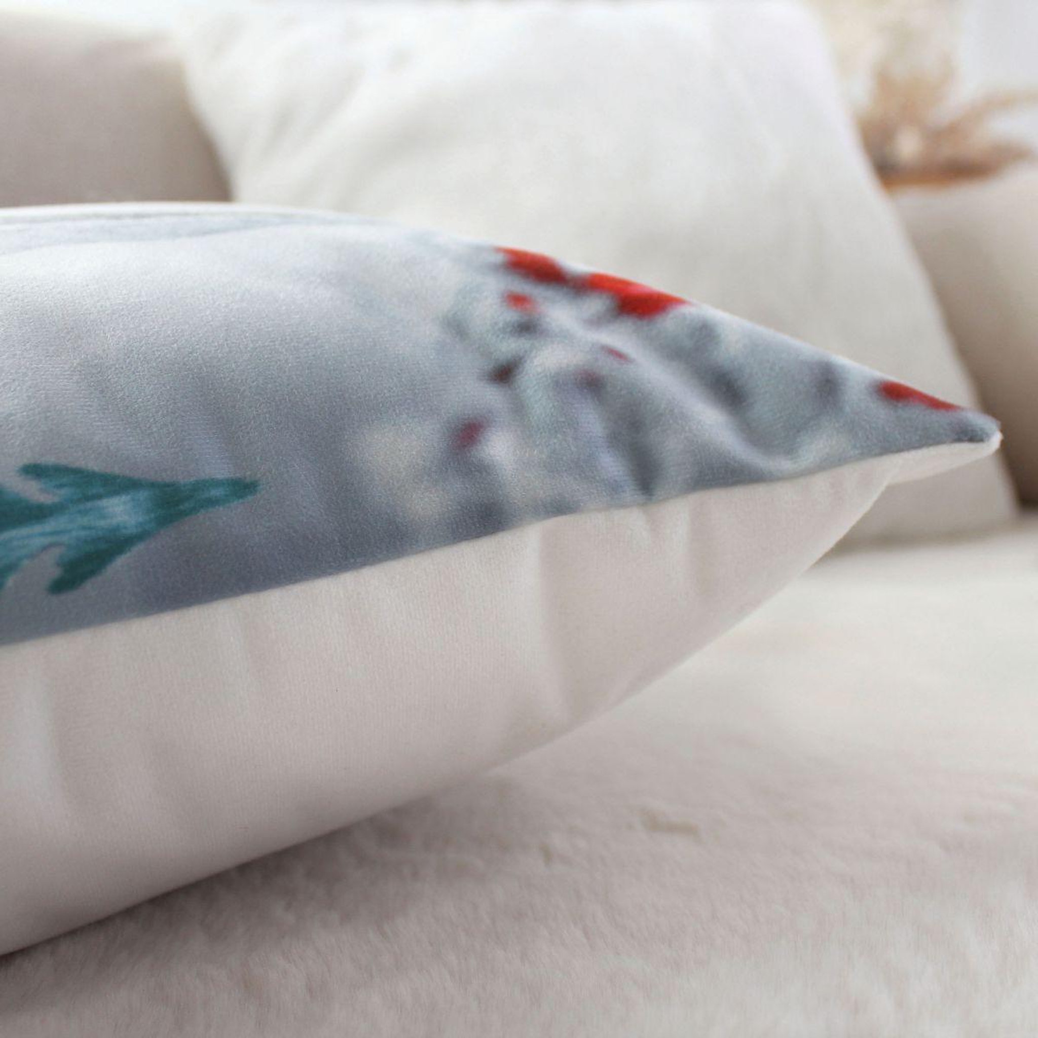 Voir la diapositive 2 : ENJOY HOME Coussin déco de noël led  gnome  40x40cm multicolore