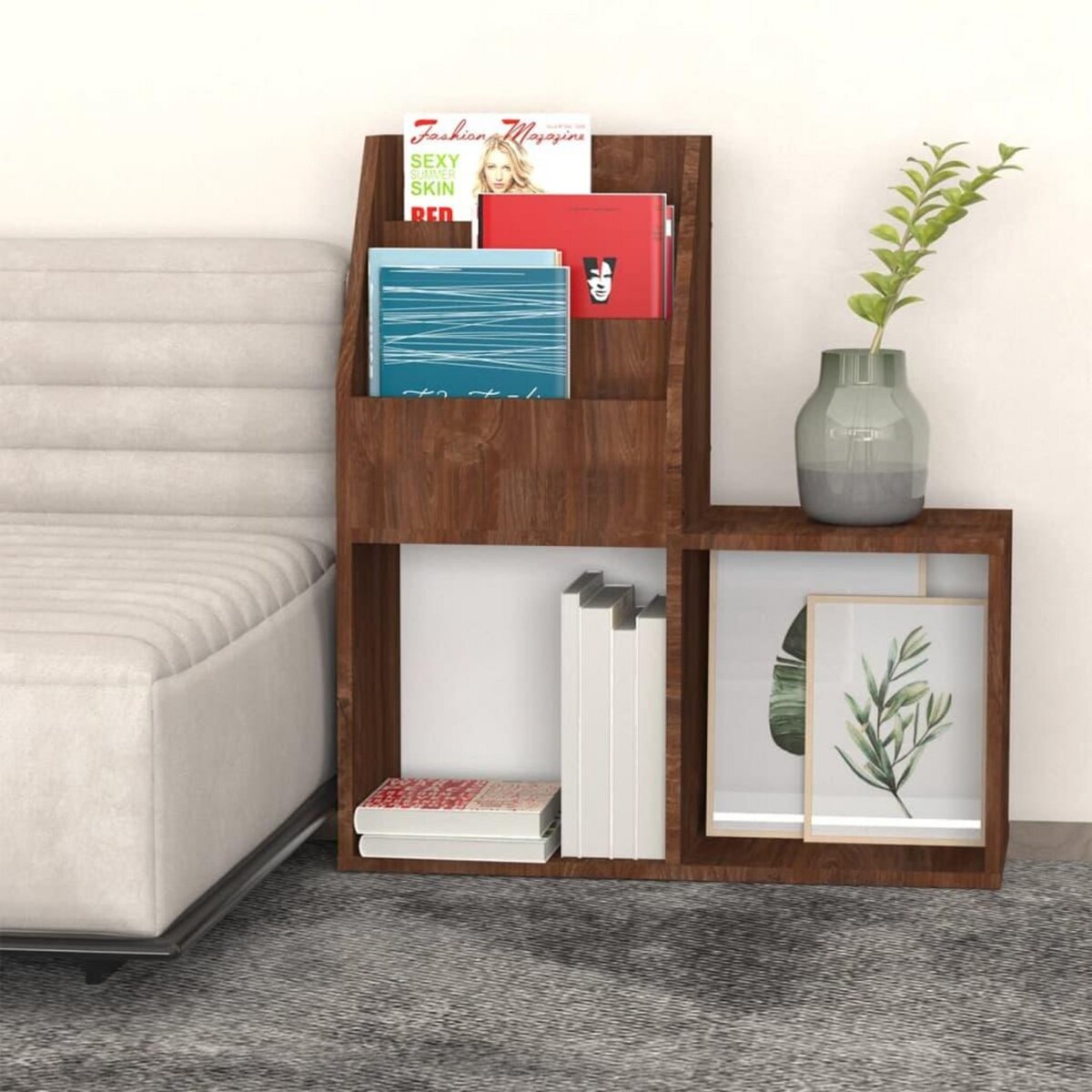 VIDAXL Porte-revue pour enfants Chene marron 71x30x78,5 cm