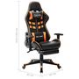 Voir la diapositive 6 : VIDAXL Chaise de jeu avec repose-pied Noir et orange Cuir artificiel