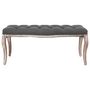 Voir la diapositive 2 : VIDAXL Banc Lin Bois solide 110x38x48 cm Gris fonce