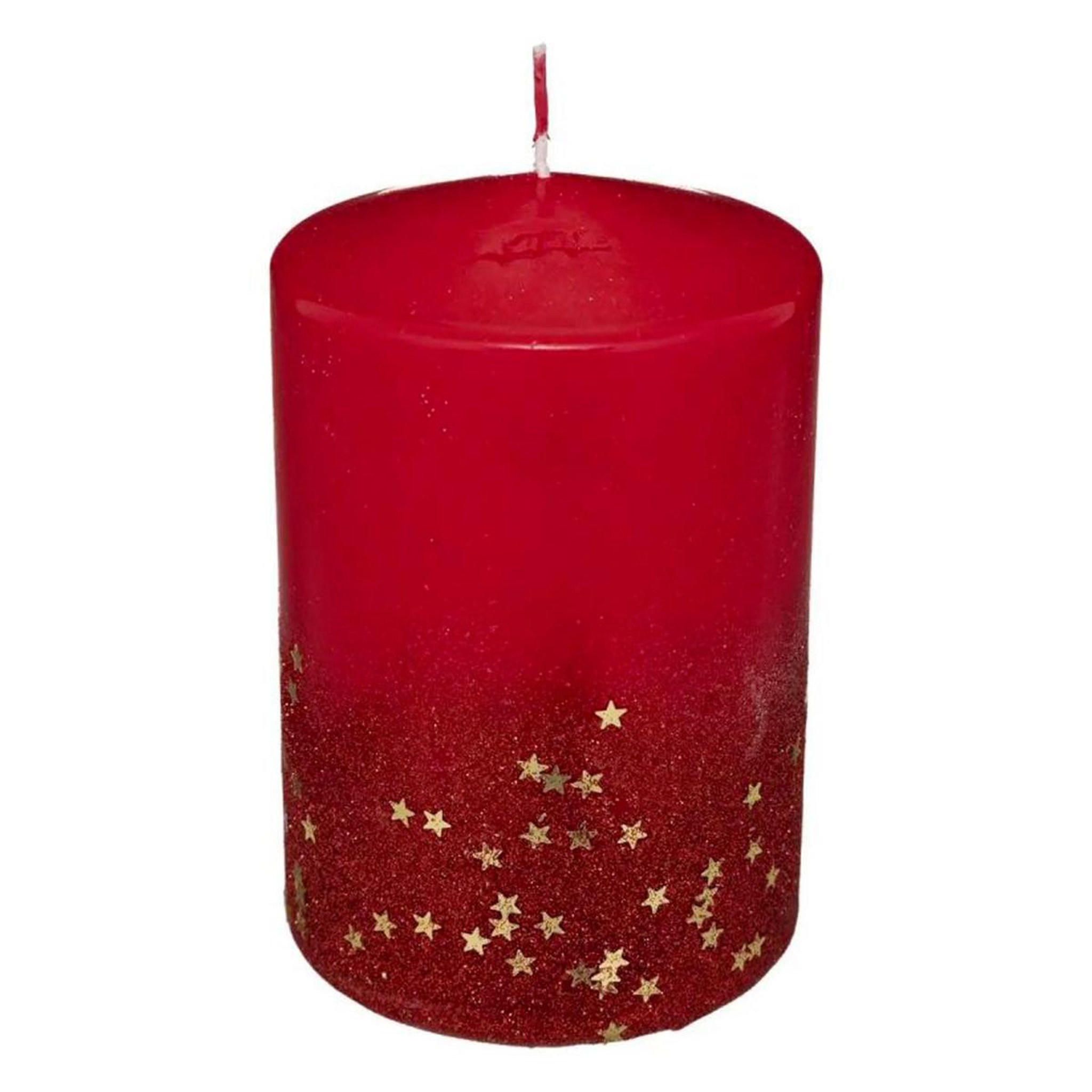 ATMOSPHERA Bougie déco paillettes  colorama  90g rouge