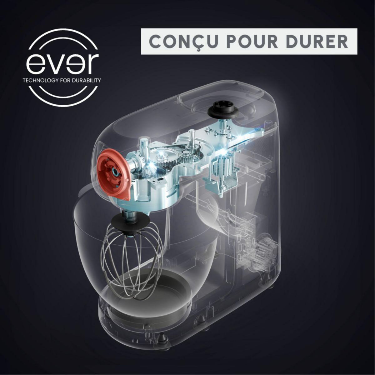 MOULINEX Robot pâtissier Bake Partner noir QA525810