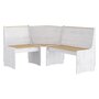 Voir la diapositive 5 : VIDAXL Ensemble a manger REINE 3 pcs marron miel blanc bois pin massif