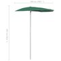 Voir la diapositive 6 : VIDAXL Demi-parasol de jardin avec mat 180x90 cm vert