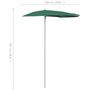 Voir la diapositive 6 : VIDAXL Demi-parasol de jardin avec mat 180x90 cm vert