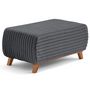 Voir la diapositive 1 : BEST MOBILIER Cristal - bout de lit - en fausse fourrure côtelée