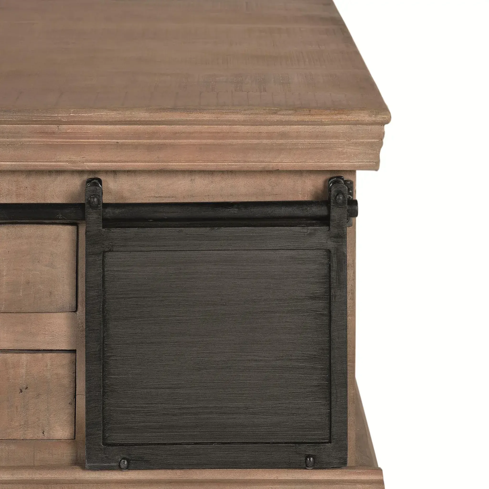 Voir la diapositive 6 : GINER Y COLOMER SL Table basse en bois de manguier 90 cm style industriel moderne
