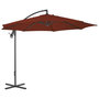 Voir la diapositive 1 : VIDAXL Parasol de jardin en porte-a-faux avec mat en acier terre cuite
