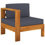 Voir la diapositive 5 : VIDAXL Salon de jardin 10 pcs avec coussins gris fonce Bois d'acacia