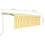 Voir la diapositive 6 : VIDAXL Auvent automatique retractable avec store 4x3 m Jaune et blanc
