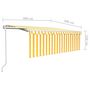 Voir la diapositive 6 : VIDAXL Auvent automatique retractable avec store 4x3 m Jaune et blanc