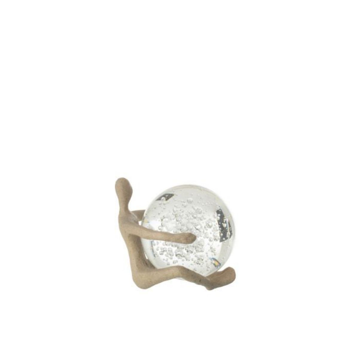 Paris Prix Figurine Boule Cristal  Shawn  13cm Beige