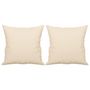 Voir la diapositive 5 : VIDAXL Canape 2 places avec oreillers beige 140 cm tissu microfibre
