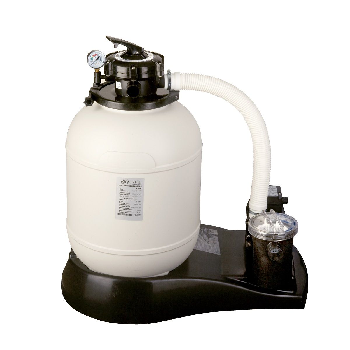 Ensemble de filtration à sable 4m³/h