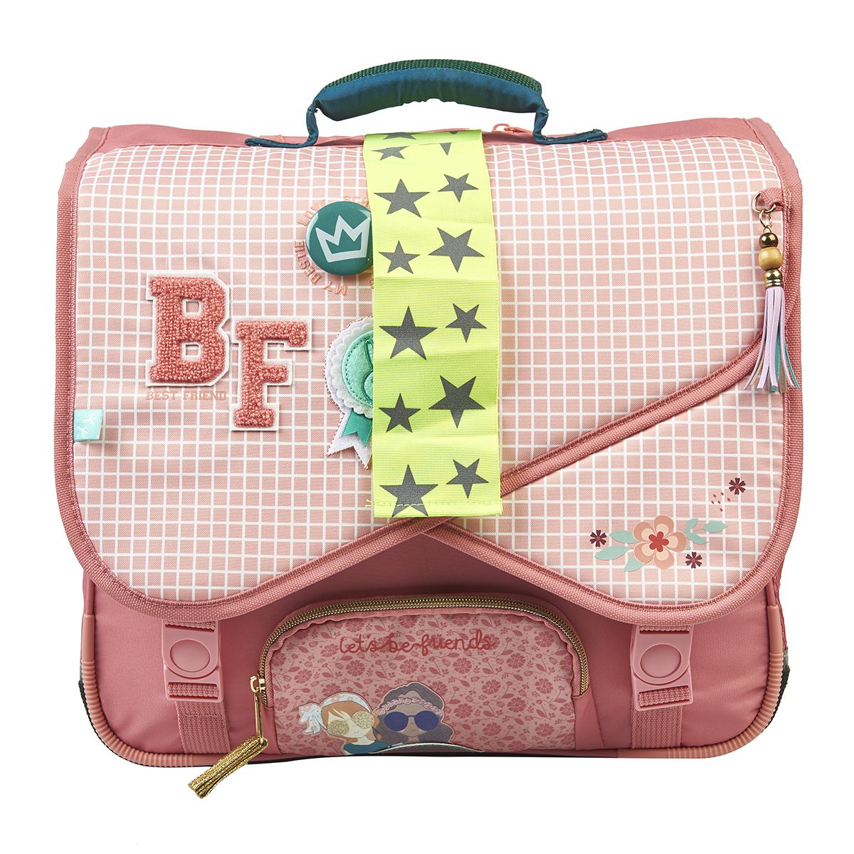 AUCHAN Cartable 38 cm CP/CE1/CE2 rose MY BESTIE avec leds