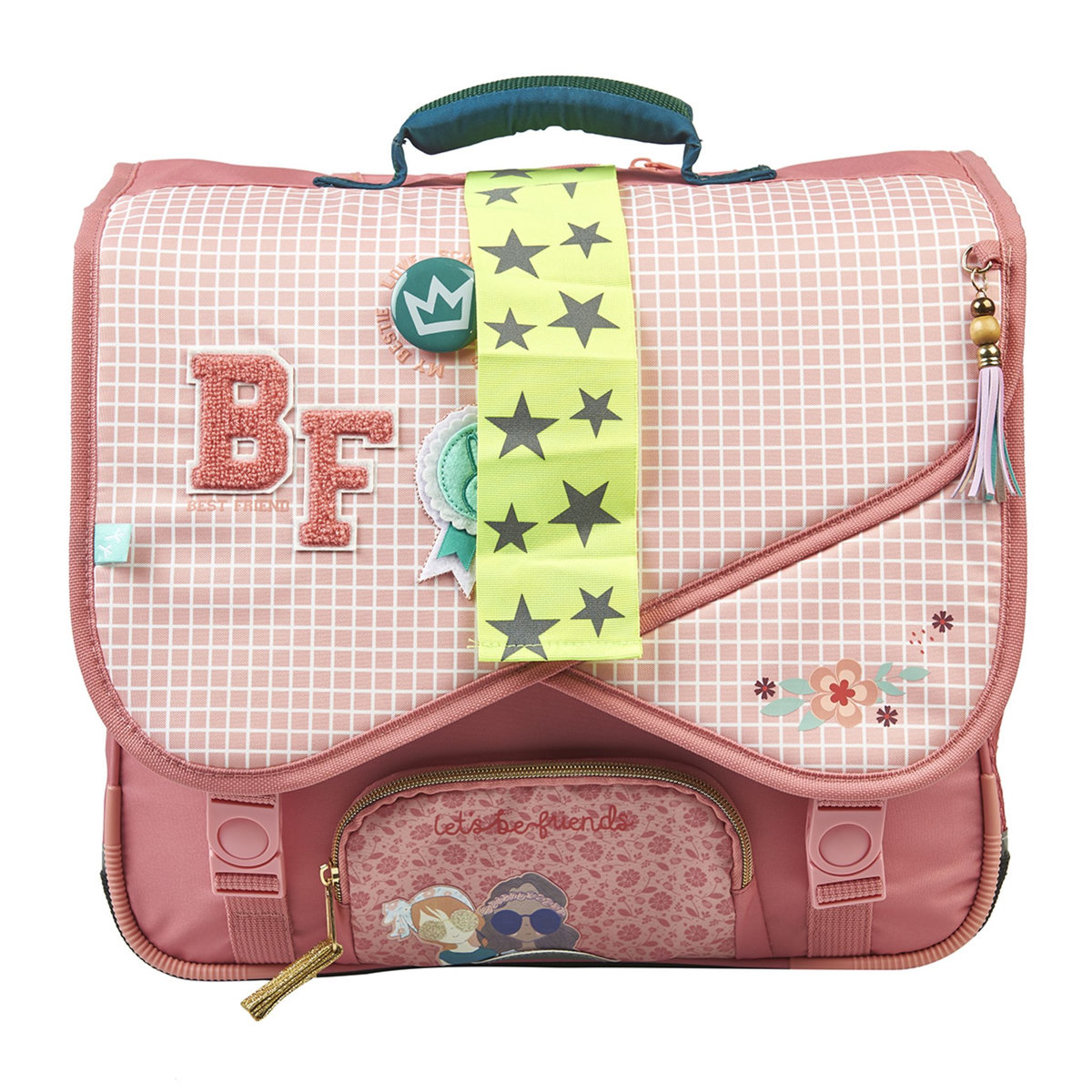 AUCHAN Cartable 38 cm CP/CE1/CE2 rose MY BESTIE avec leds