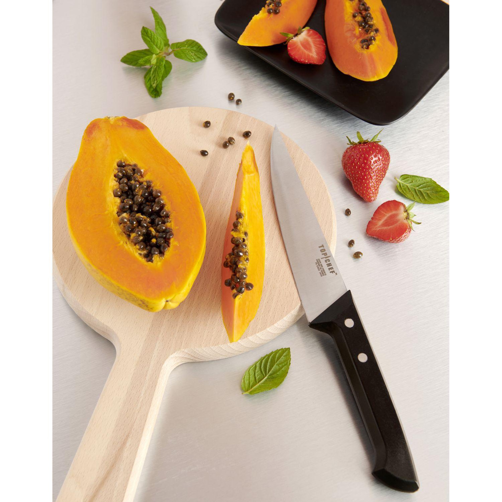 Voir la diapositive 2 : TOP CHEF Couteau Santoku 20cm