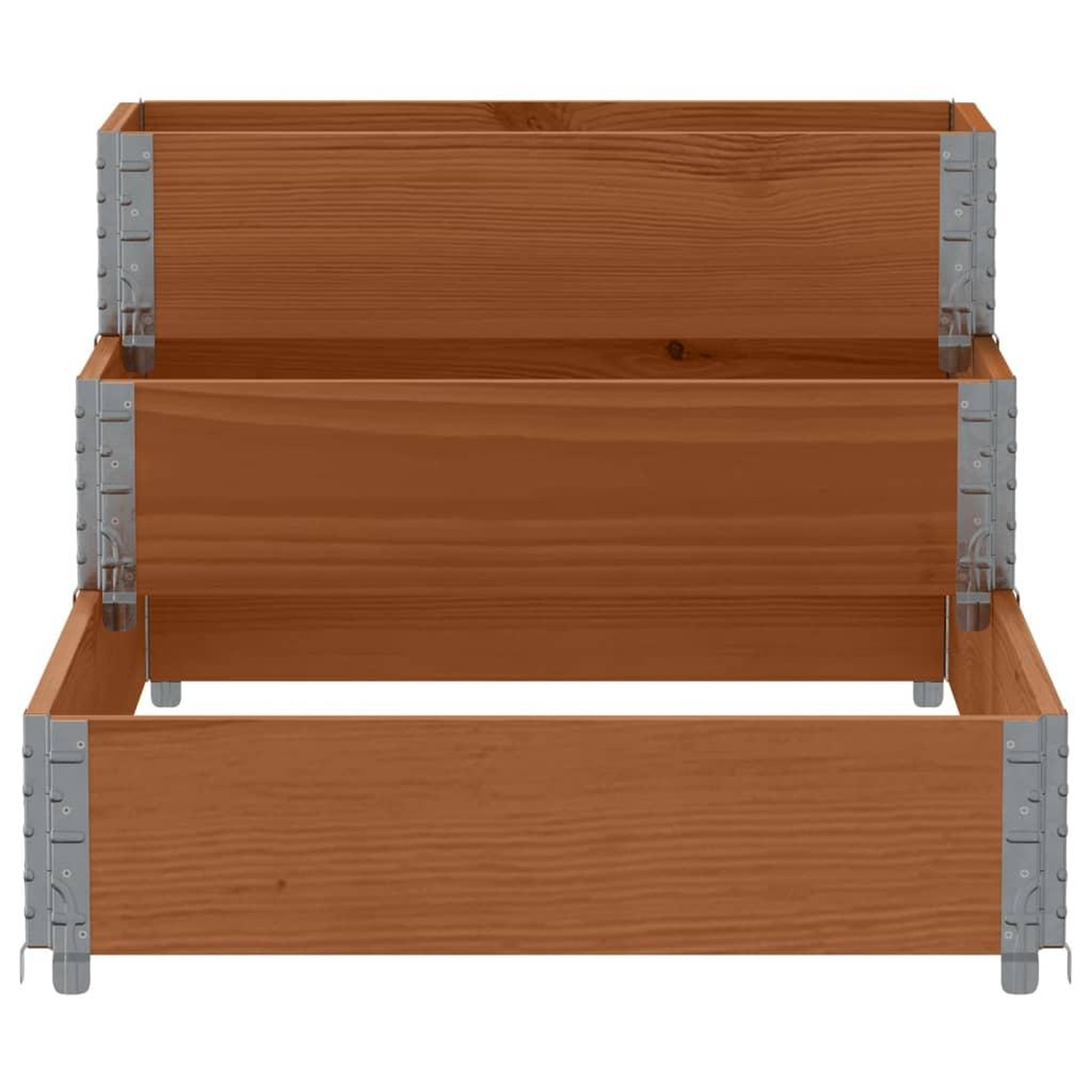 Voir la diapositive 4 : VIDAXL Lit sureleve a 3 niveaux marron 120x80 cm bois pin massif
