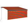 Voir la diapositive 2 : VIDAXL Auvent retractable automatique avec store 3x2,5 m Orange marron