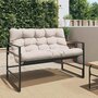 Voir la diapositive 1 : VIDAXL Banc de jardin avec coussin taupe 113 cm acier