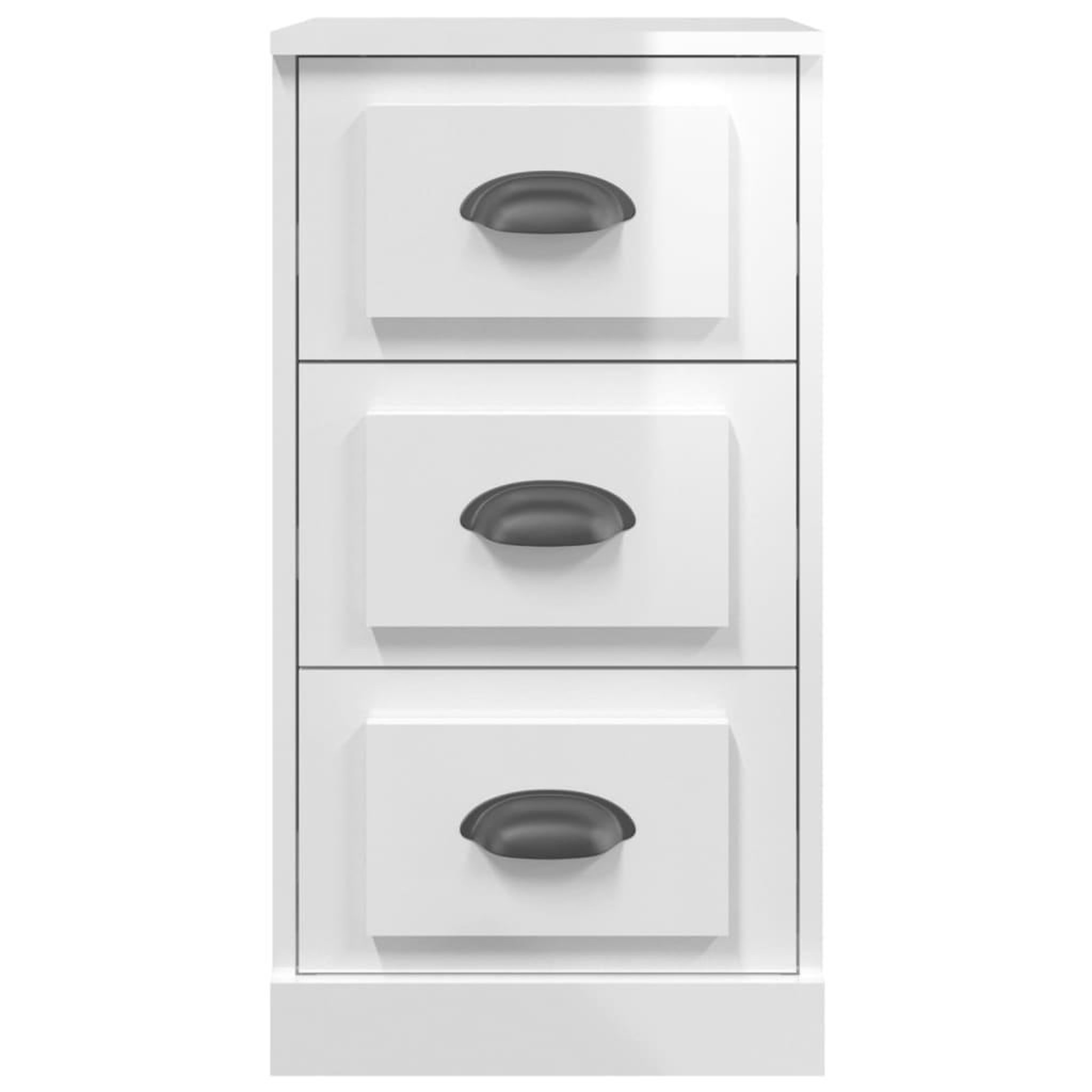 Voir la diapositive 4 : VIDAXL Buffet blanc brillant 36x35,5x67,5 cm bois d'ingenierie