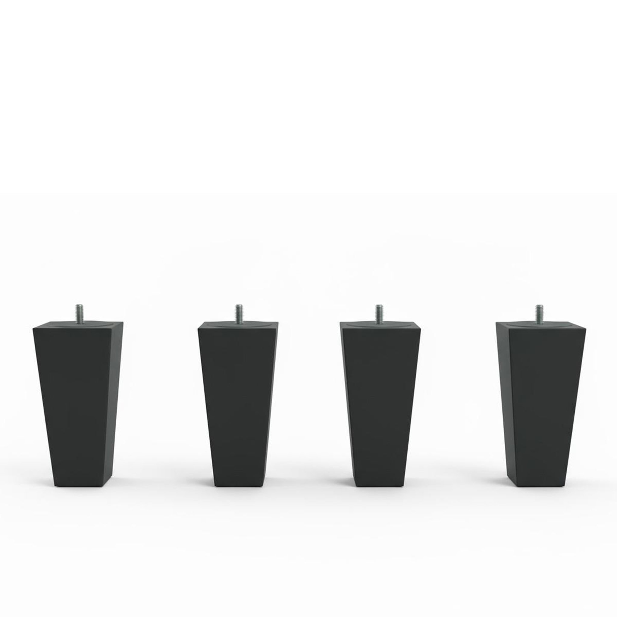 BELLECOUR BELLECOUR LITERIE | Jeu de pieds de lit triangulaires Gris (lot de 4). Coloris disponibles : Gris