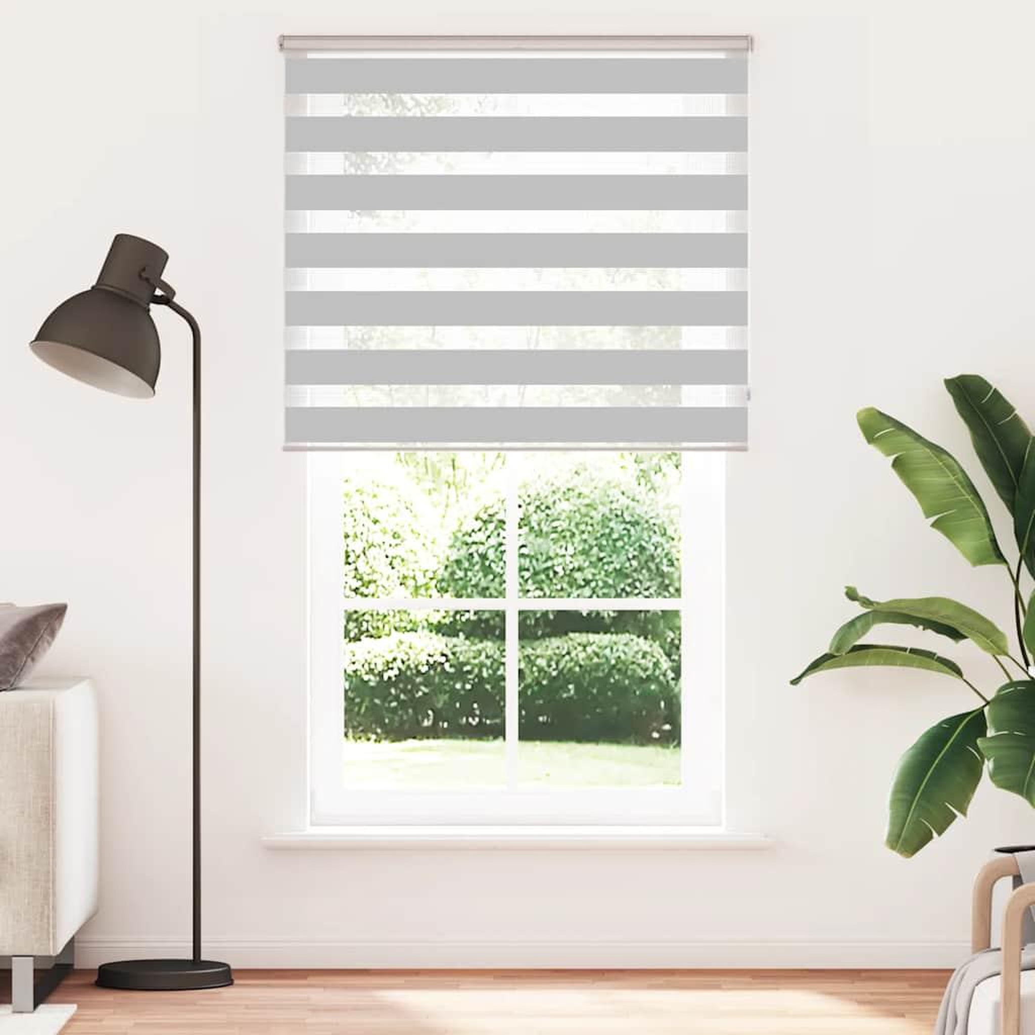 Voir la diapositive 2 : VIDAXL Store zebre gris clair largeur du tissu 130,9 cm polyester