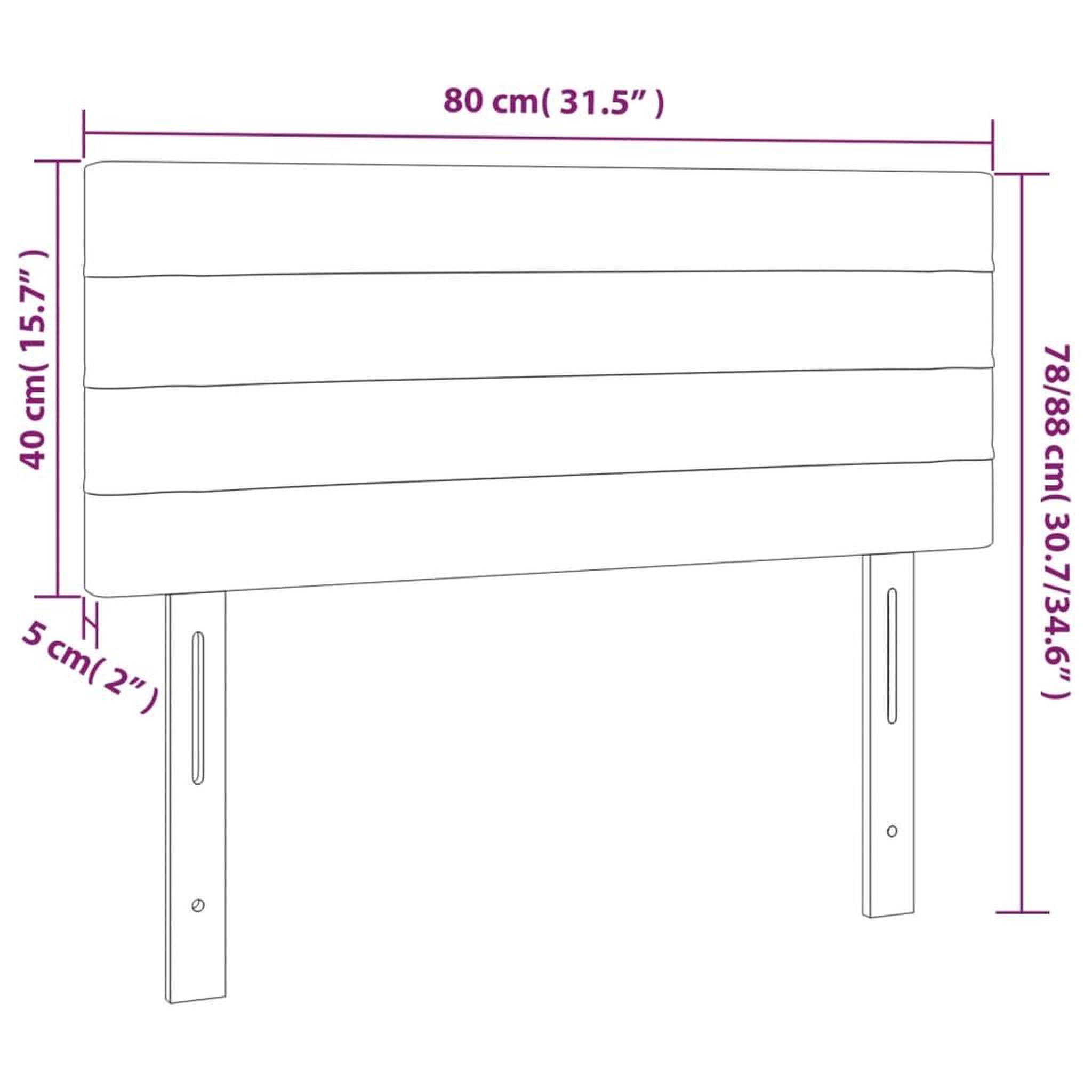 Voir la diapositive 6 : VIDAXL Tete de lit Noir 80x5x78/88 cm Velours