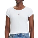 CALVIN KLEIN JEANS T Shirt  Femme Calvin Klein  abel 2x2. Coloris disponibles : Blanc