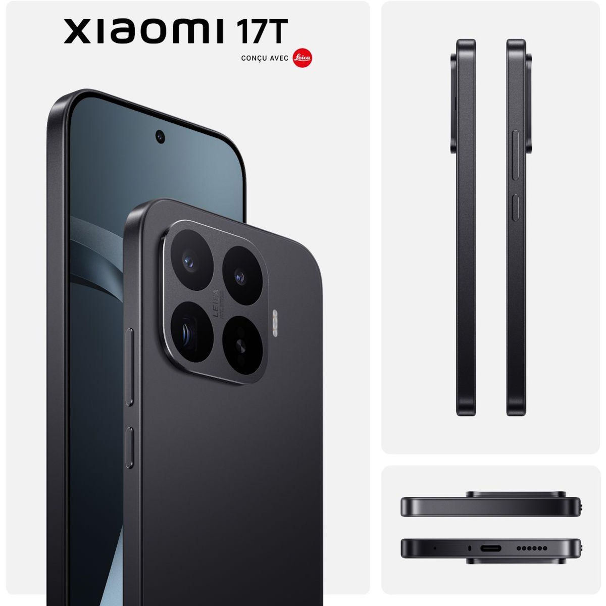 XIAOMI Smartphone 17T concu avec Leica 256Go Noir